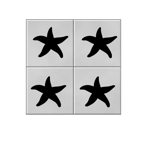 Starfish vinyl tile stickers - vinyl,