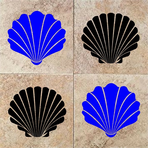 Sea shell tile transfers - sea,
