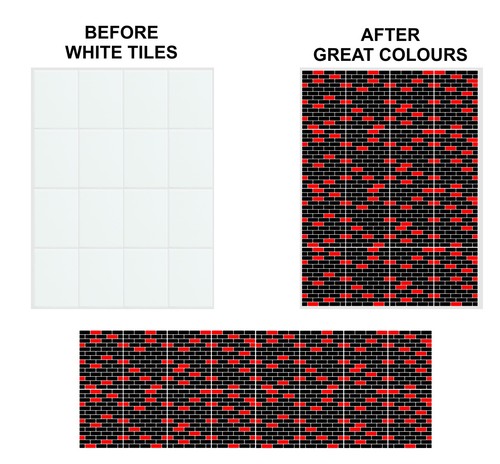 Mosaic tile stickers transfers - tile,