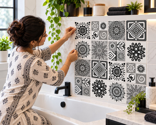 Tile stickers mosaic transfers - mosaic,