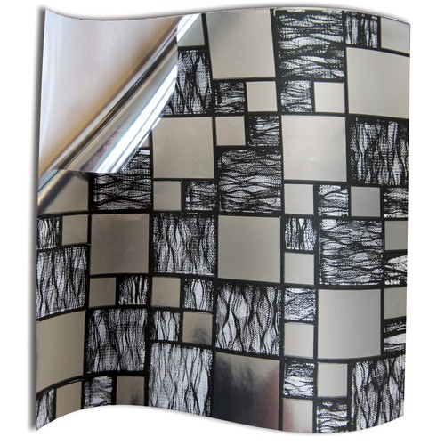 Black silver glass tile - glass,