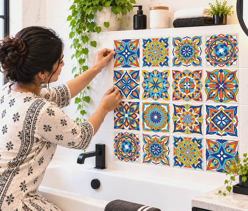 Tile stickers mosaic transfers - stickers,