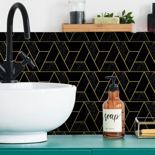 25pcs black gold mosaic - mosaic, tile