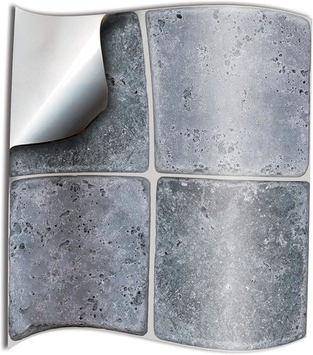 Grey kitchen tile stickers - grey,