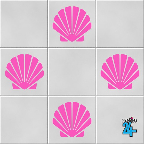 Shells vinyl wall tile - vinyl,