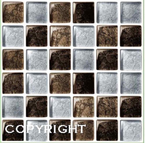 Brown metallic mosaic - metallic,