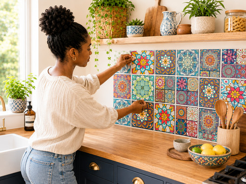 Tile stickers mosaic transfers - stickers,