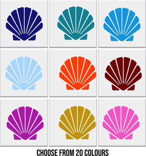 Bathroom tile stickers - stickers, shell